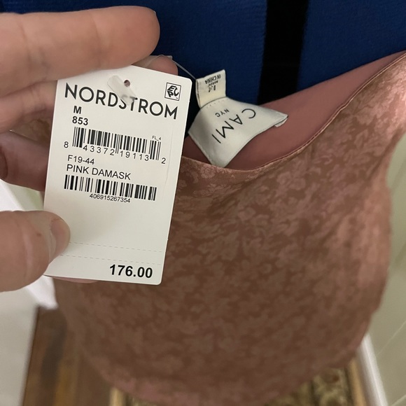 NWT Cami NYC pink damask silk tank - Picture 3 of 4